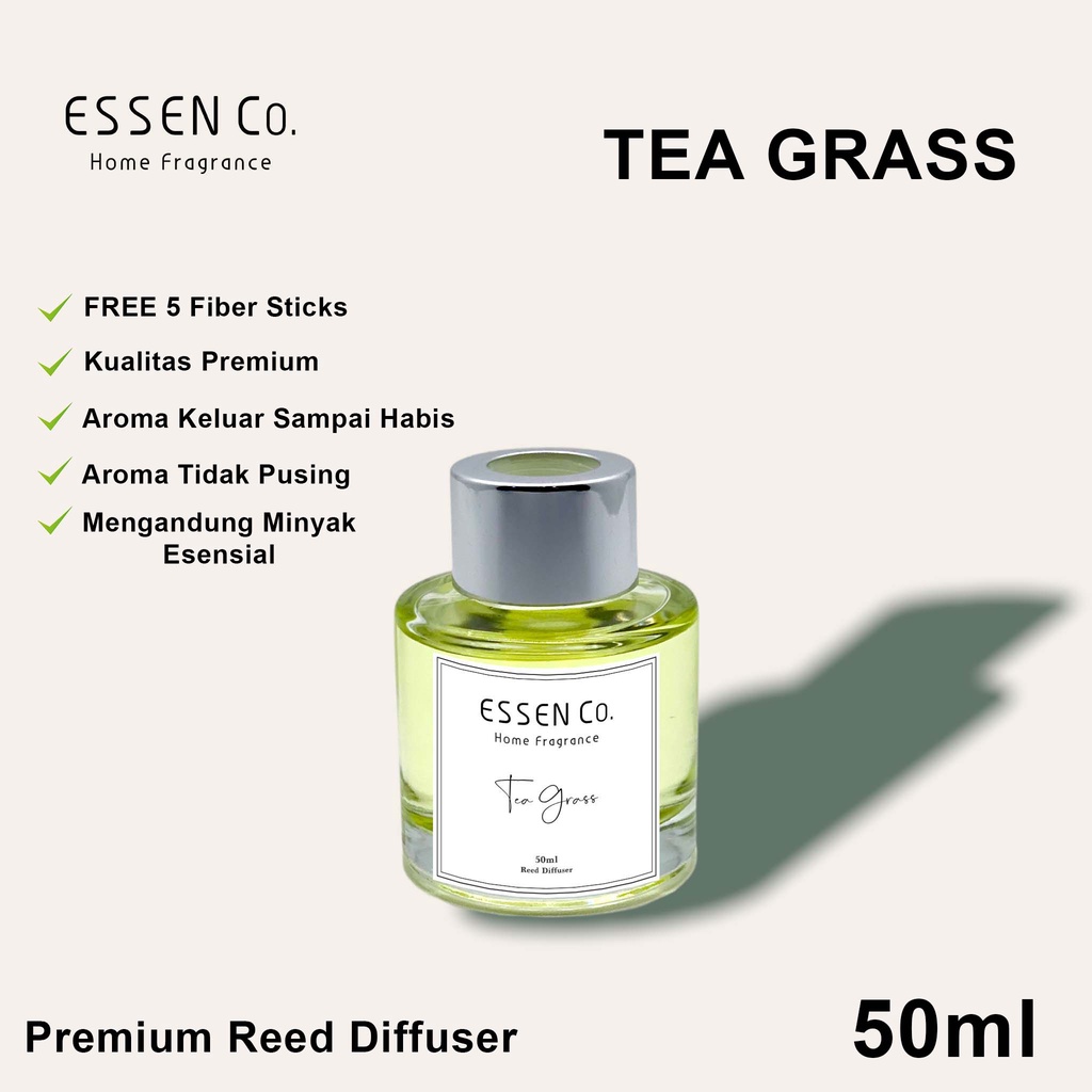 Essen Co Reed Diffuser Aromatherapy Tea Grass Pengharum Pewangi Ruangan Aromaterapi 50ml