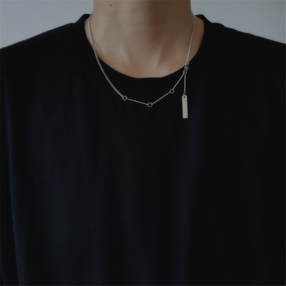 【COD Tangding】Choker Clavicle Chain Stainless Steel Cold Wind Short Necklace