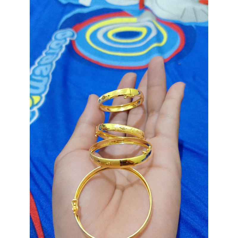 GELANG BANGKOK ANAK PERAK 925 LAPIS MAS 24K