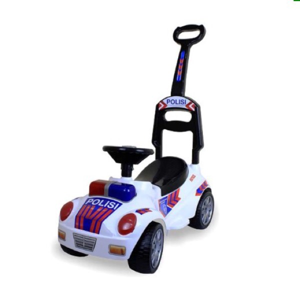 Mainan Anak Mobil Polisi Dorong Bisa Dinaiki ada pijakan kakinya / Musik