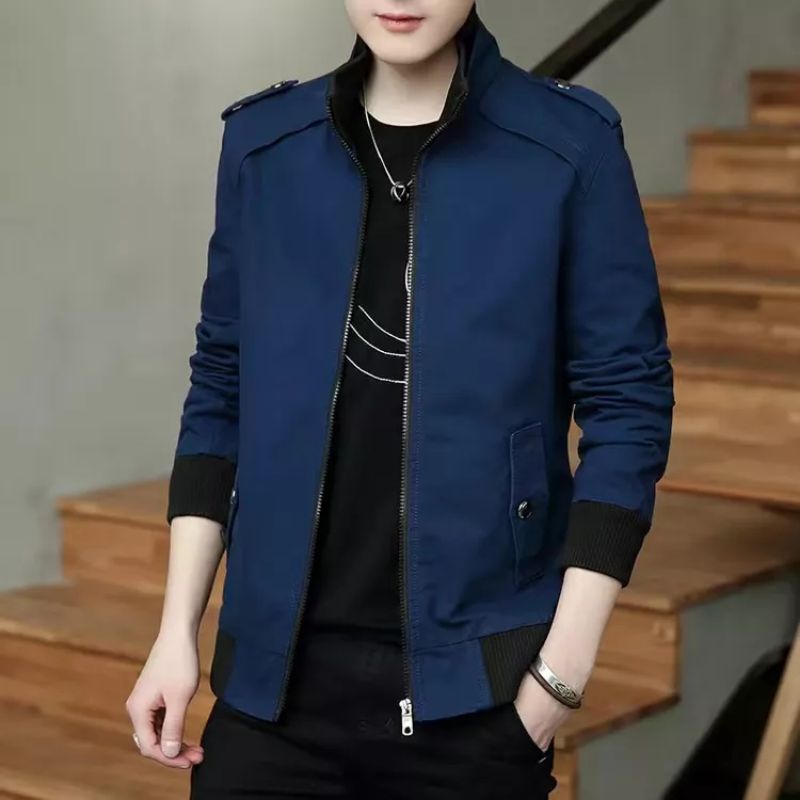 Jaket Bomber Pria Terbaru Bahan Dasar Kain Katun Drill