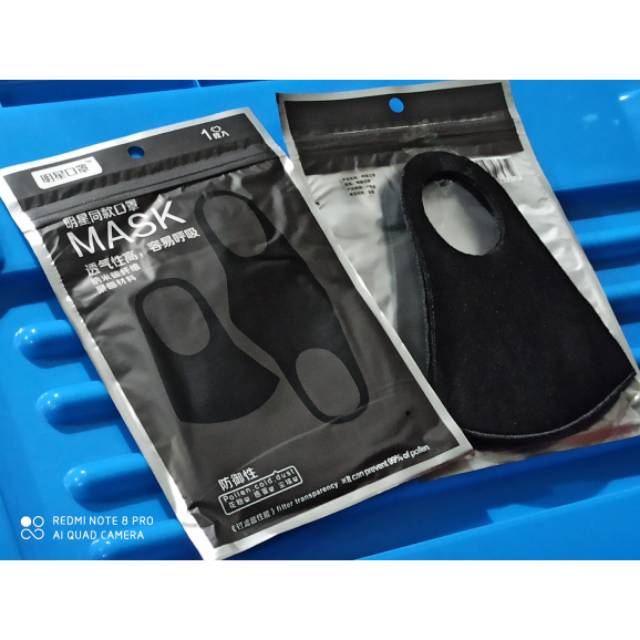 Masker Hitam SPONGE IMPORT MASK bisa dicuci IDOL FASHION K-POP KPOP