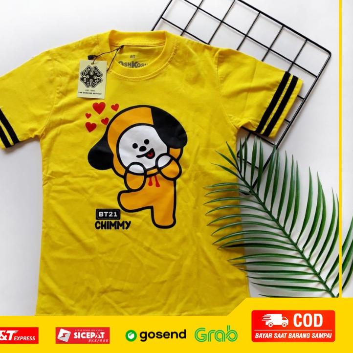 Event 11.11[LR 012]|COD Tshirt Baju Pakaian Kaos Anak Perempuan BTS BT21 ARMY karakter CHIMMY Jimin