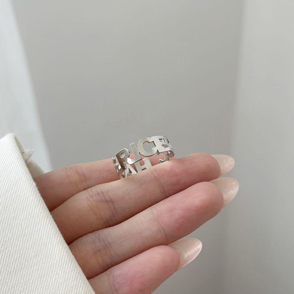 Mxbeauty Wanita Geometris Cincin Pasangan Pria Kepribadian Fashion Hadiah Hari Valentine Gaya Jalanan Punk Jari Gesper