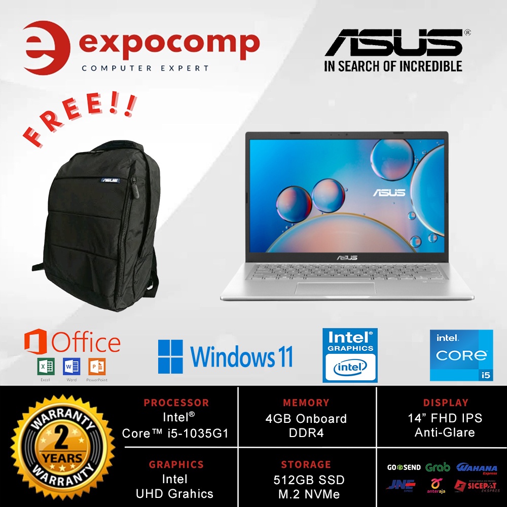 ASUS VIVOBOOK 14 A416JAO-VIPS552 SILVER CORE i5-1035G1