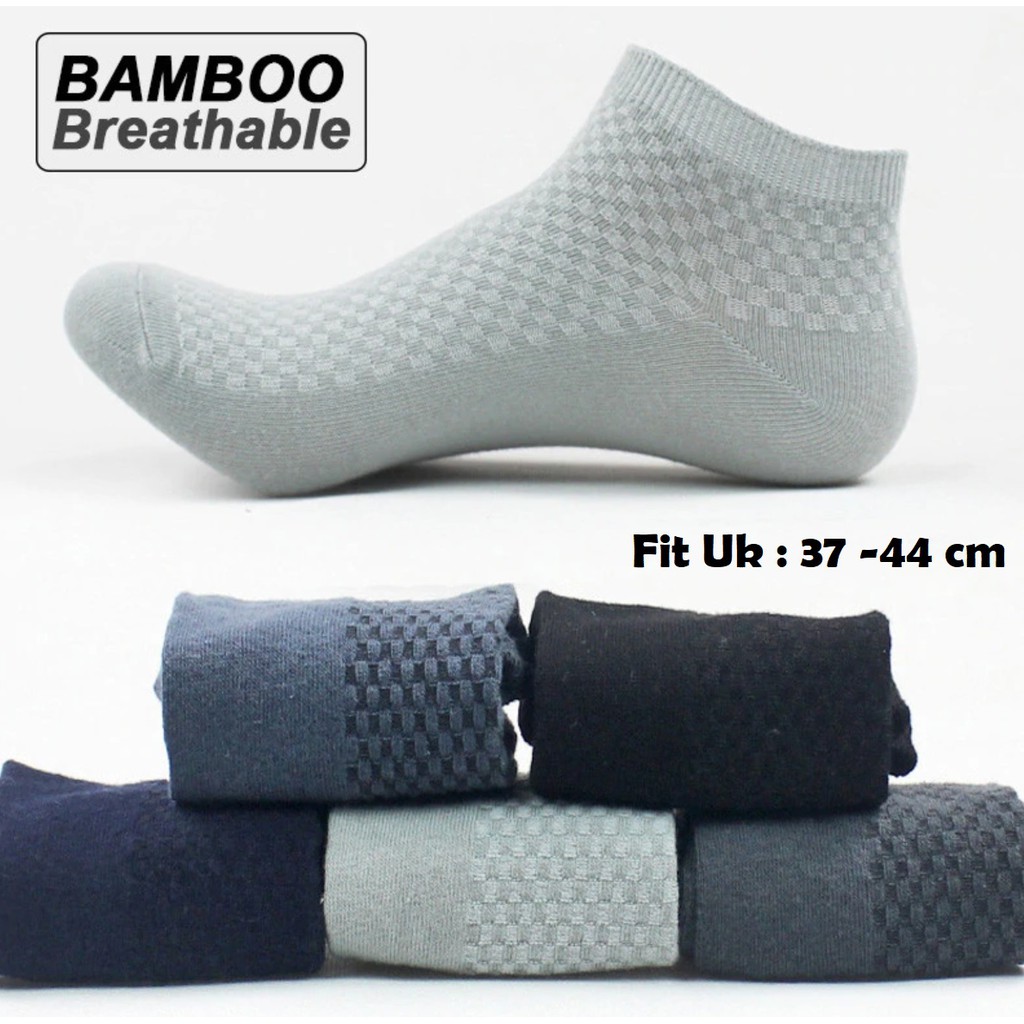 Kaos Kaki Original Serat Bambu Arang Bamboo Pendek Semata Kaki Sock