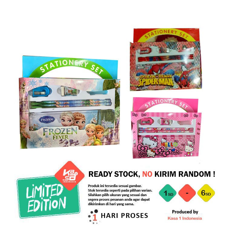 

SET 7IN1 PENSIL DAN KOTAK PENSIL SET PAKET SEKOLAH TK / SD BOX KECIL