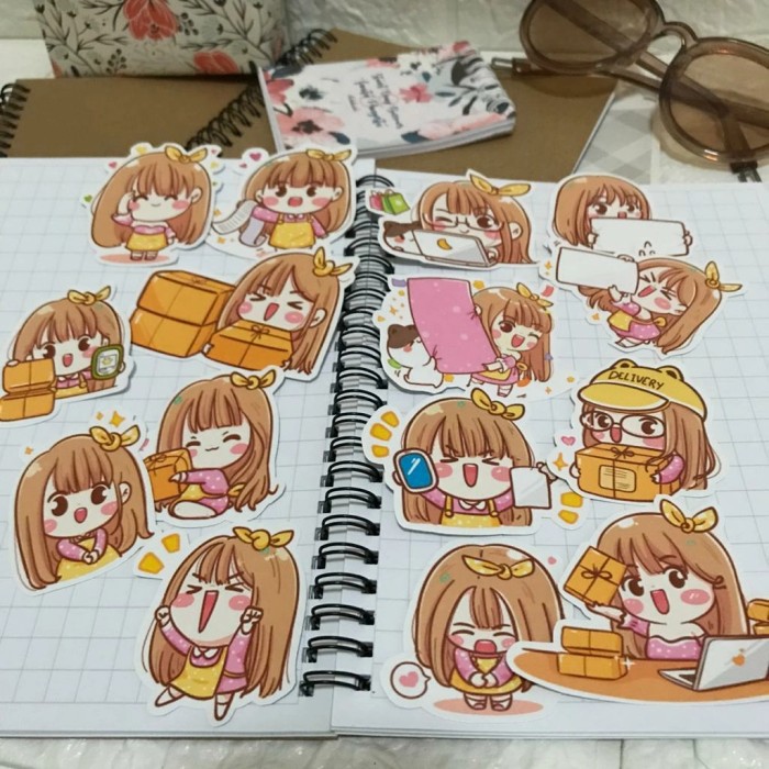 

Estudio 15pcs sticker pack stiker cute girl BG24
