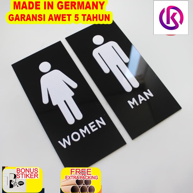 

Murah Sign Board Akrilik Timbul 1 set Modern| Toilet | Acrylic Signage