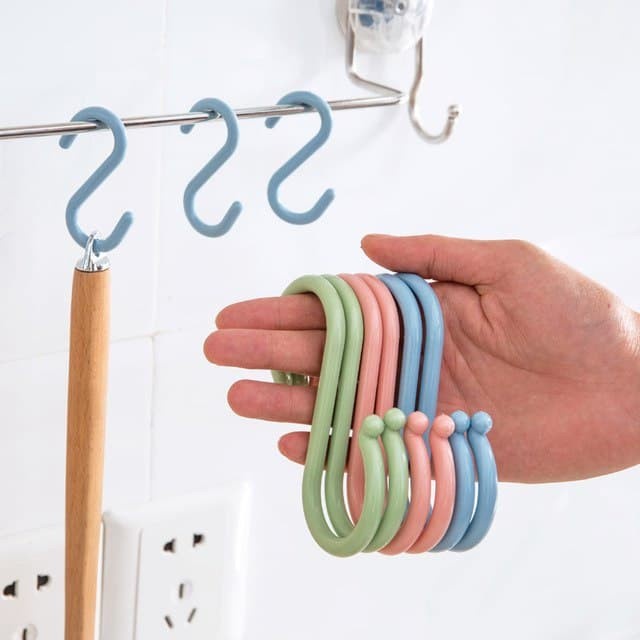 Gantungan Baju S - Cantolan Lemari isi 4 pcs Almari Hook Cantol Plastik - Hanger Pengait