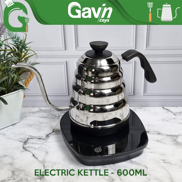 Jual Gooseneck Kettle Electric 600ml Teko Leher Angsa Elektrik 600 Ml ...