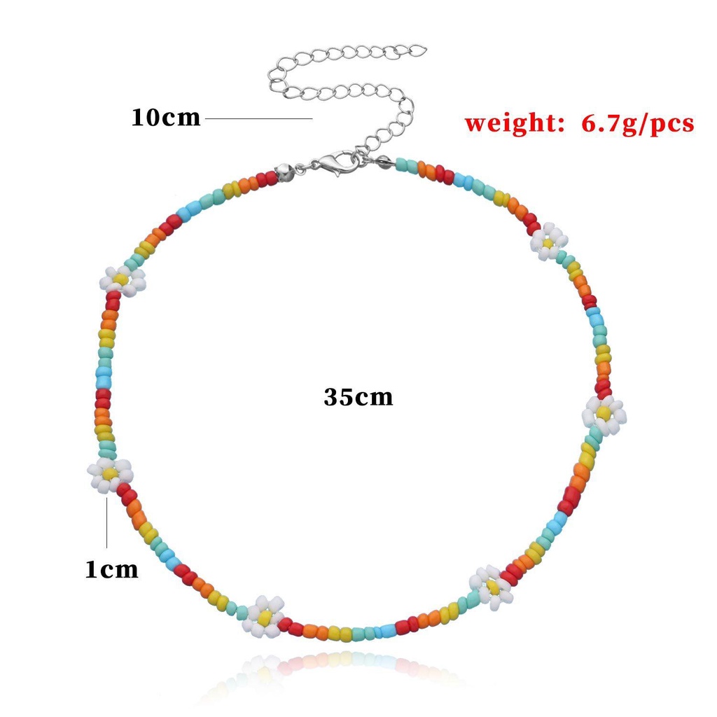 R-flower Kalung Bunga Wanita Colorful Handmade