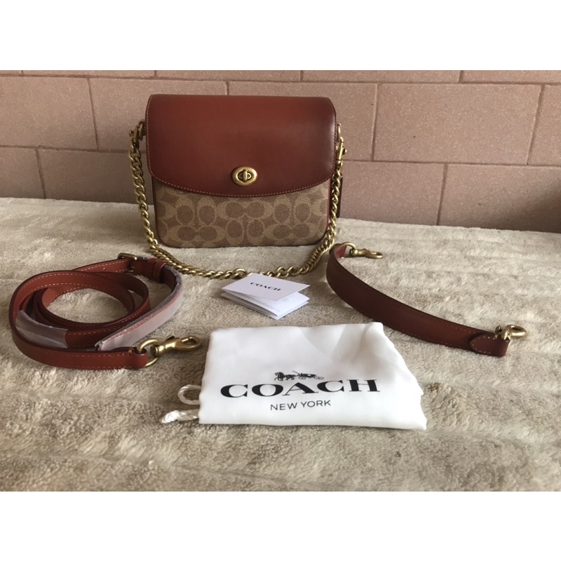 Coach Cassie 19 Signature Tan Rust Original