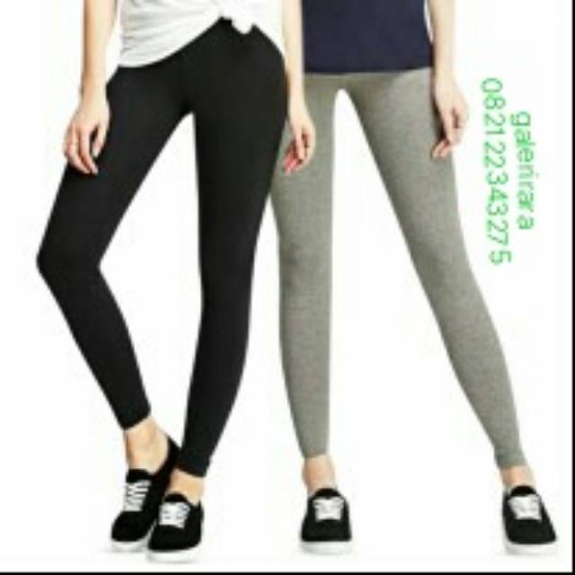  Celana  legging panjang wanita  bahan kaos  rayon Shopee 