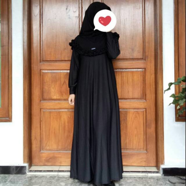 GAMIS POLOS RESLETING HITAM / GAMIS / GAMIS RESLETING / GAMIS POLOS