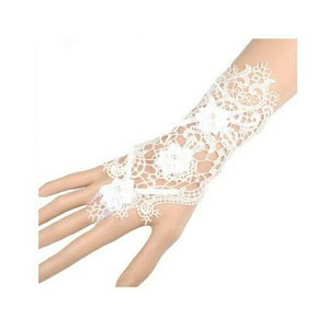 SARUNG TANGAN PESTA PENGANTIN RENDA LACE GLOVES KOSTUM PARTY