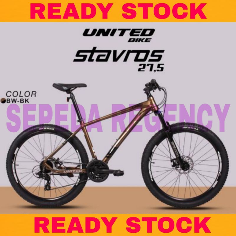 Sepeda Gunung MTB UNITED STAVROS 27.5 Inch Shimano 24 Speed Garansi