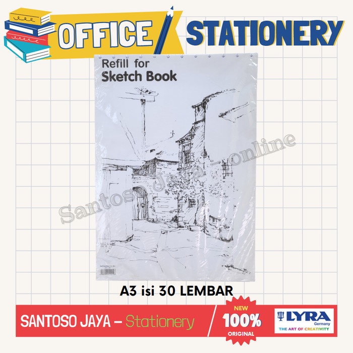 

REFILL Sketch Book A3 LYRA - Isi Ulang Buku Sketsa 30 Lembar 30x42 cm