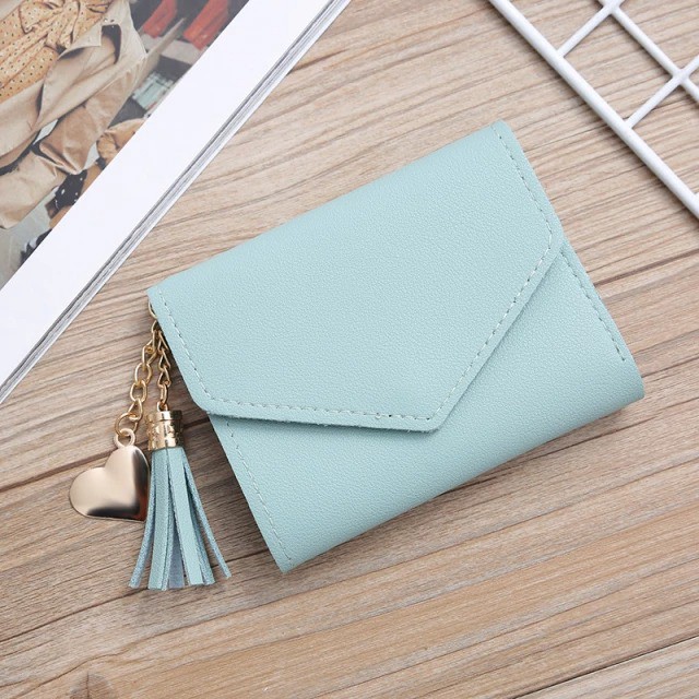 DOMPET LIPAT WANITA MINI KEKINIAN FASHION CEWEK KOREA KARAKTER POLOS WALLET WOMEN A2