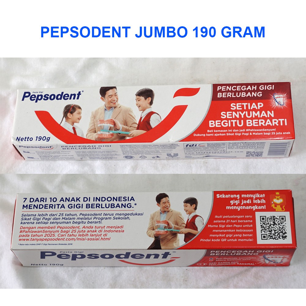 PASTA GIGI PEPSODENT  kemasan 190GRAM - ODOL PEPSODENT 190GRAM