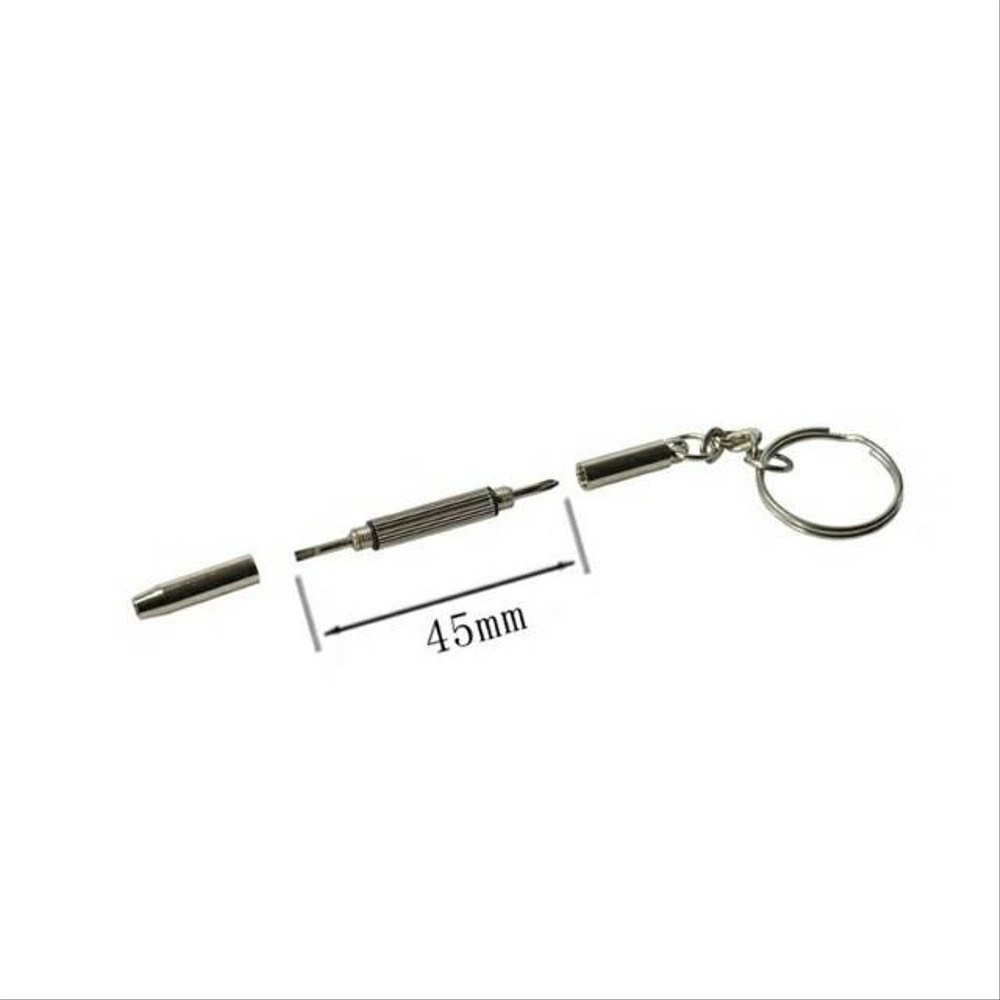 Gantungan kunci obeng 3in1 plus minus mini Reparasi Kacamata keychain