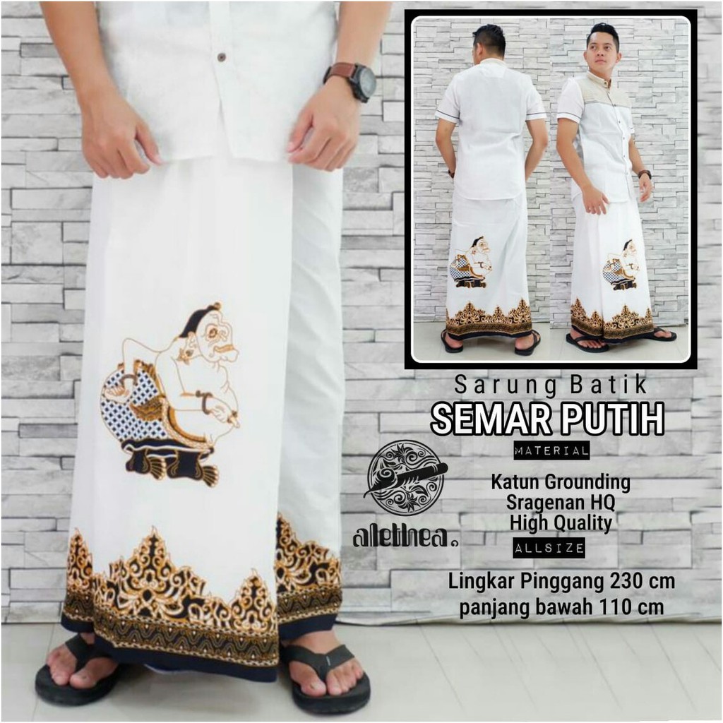 SEMAR PUTIH Sarung Batik Pria Alethea