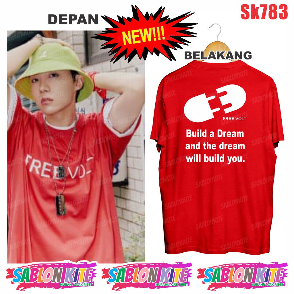 MURAH!!! KAOS KPOP JHOPE FREE VOLT FREEVOLT SK783 UNISEX COMBED 30S