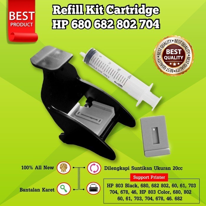 Refill Kit Tinta Cartridge XP GT51 GT52 682 680 Printer 315 415 2336