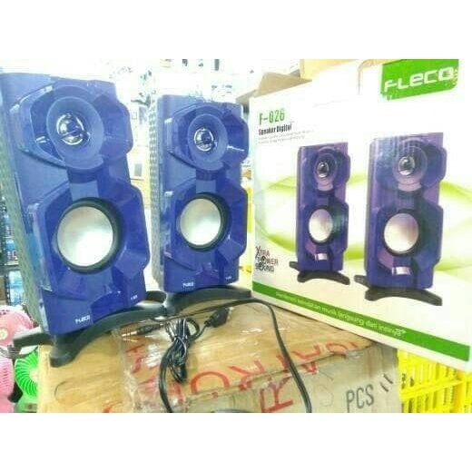 Promo Dahsyat!!! Speaker Aktif Fleco F-026 Untuk Komputer / Laptop / Handphone Extra Bass Berkualitas