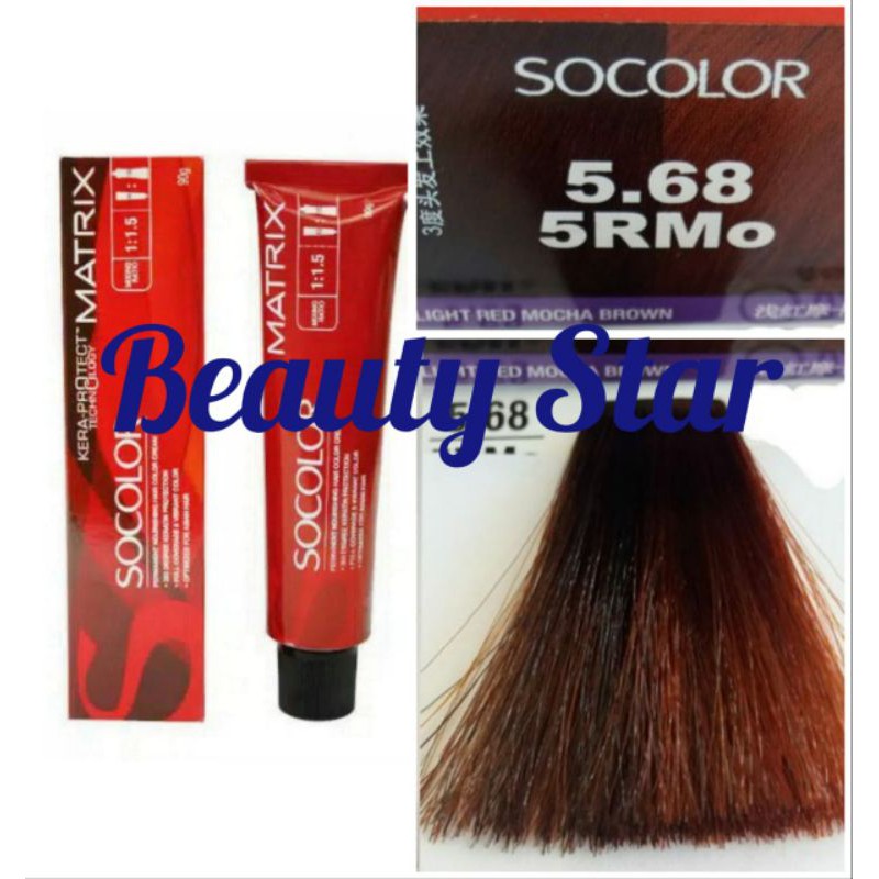 MATRIX SOCOLOR NO. 5.68 / 5RMo LIGHT RED MOCHA BROWN 90ML