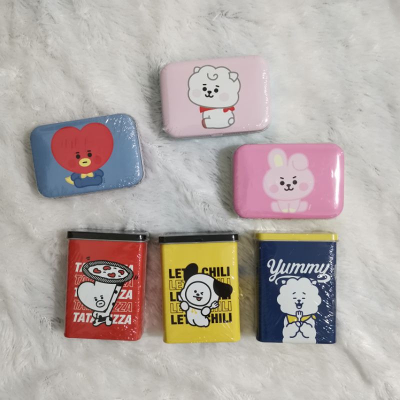 READY STOCK BT21 BABY TIN CASE BANDAGE 50pcs OFFICIAL LINE FRIENDS - TATA CHIMMY COOKY