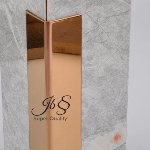 L MIRROR ROSE GOLD 12x12x3.050mm T: 0.8mm SIKU L STAINLESS SUS 201