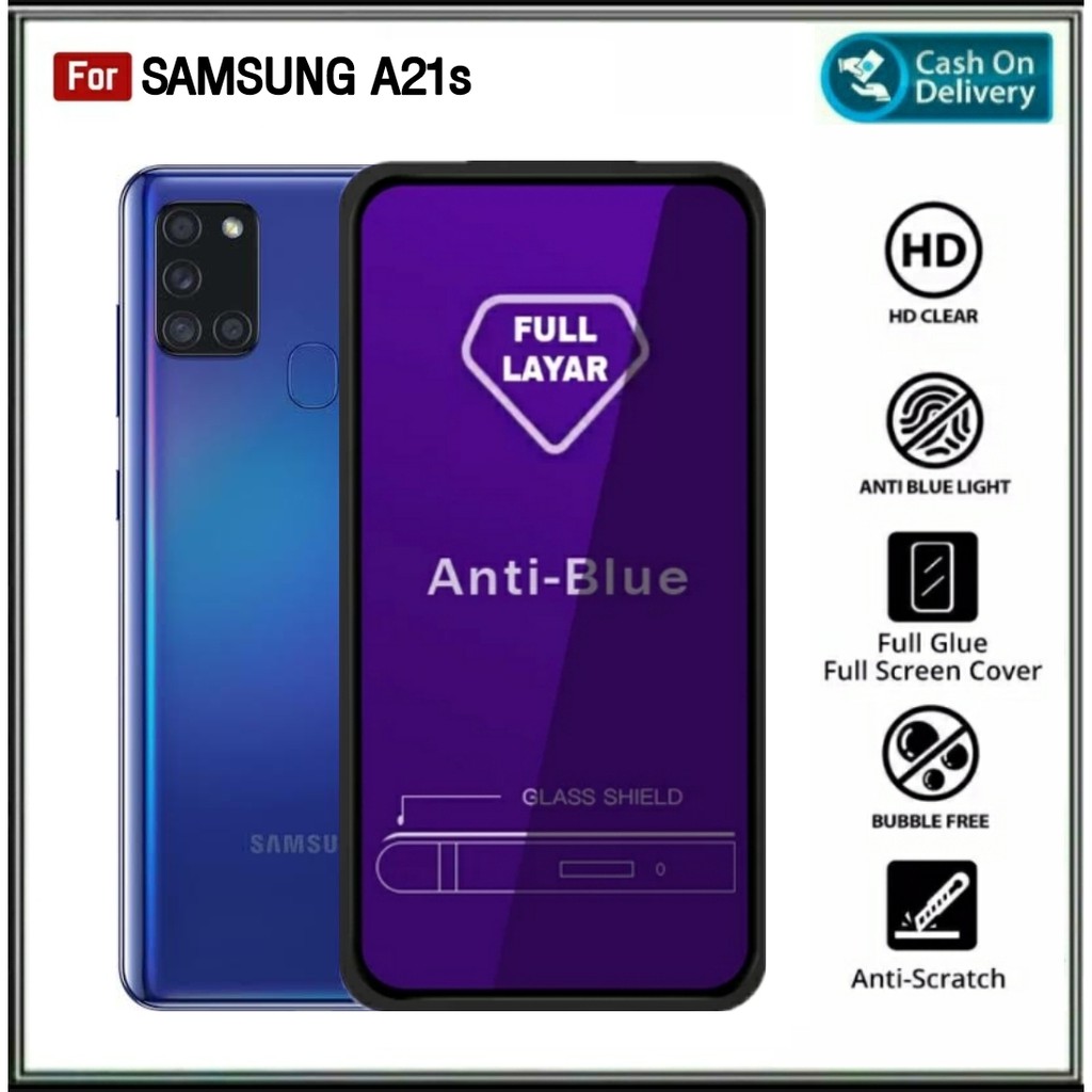 Tempered Glass SAMSUNG A21S Anti Blue Light Anti Gores Kaca