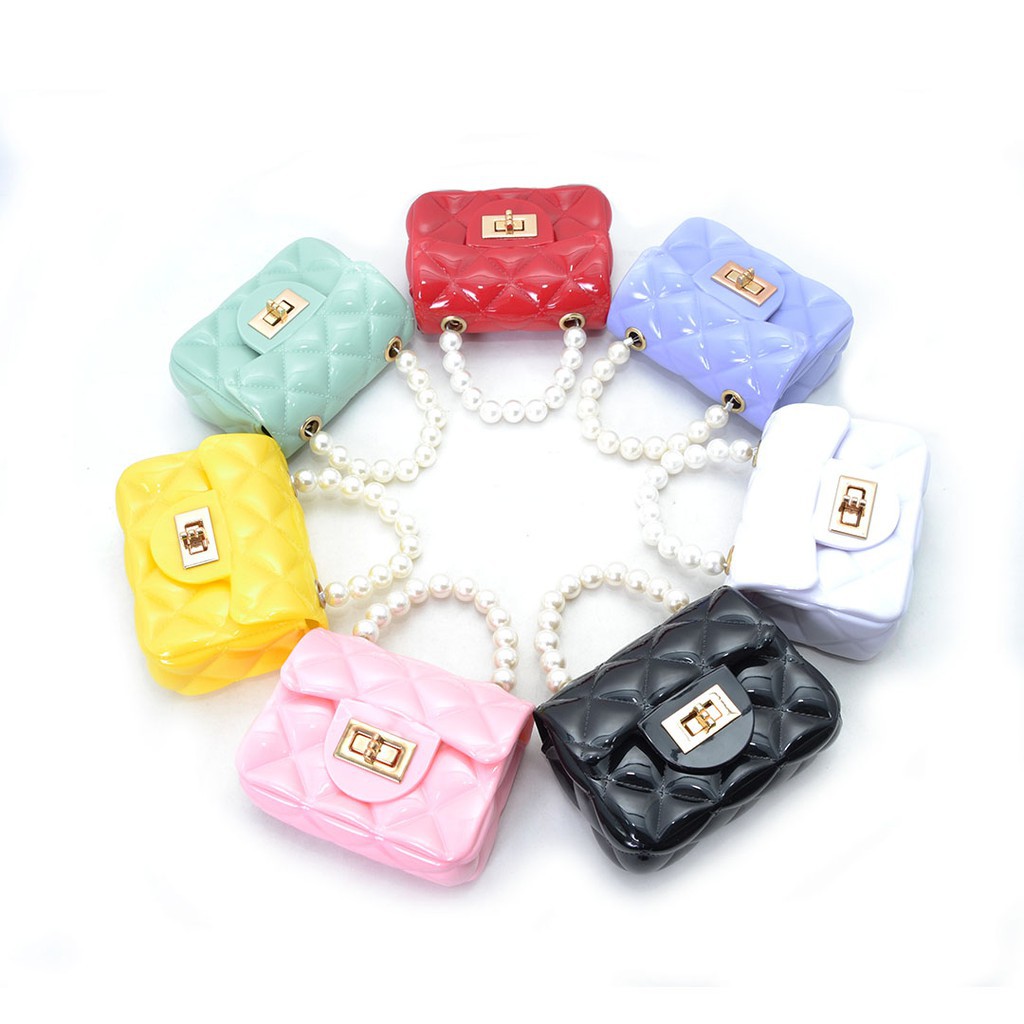 ♥TMALL88♥ Tas Mini Jelly Glossy Rubber Bag Korea