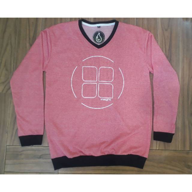 KAOS/T-SHIRT PRIA // INSIGHT (RED) // LENGAN PANJANG // SIZE L