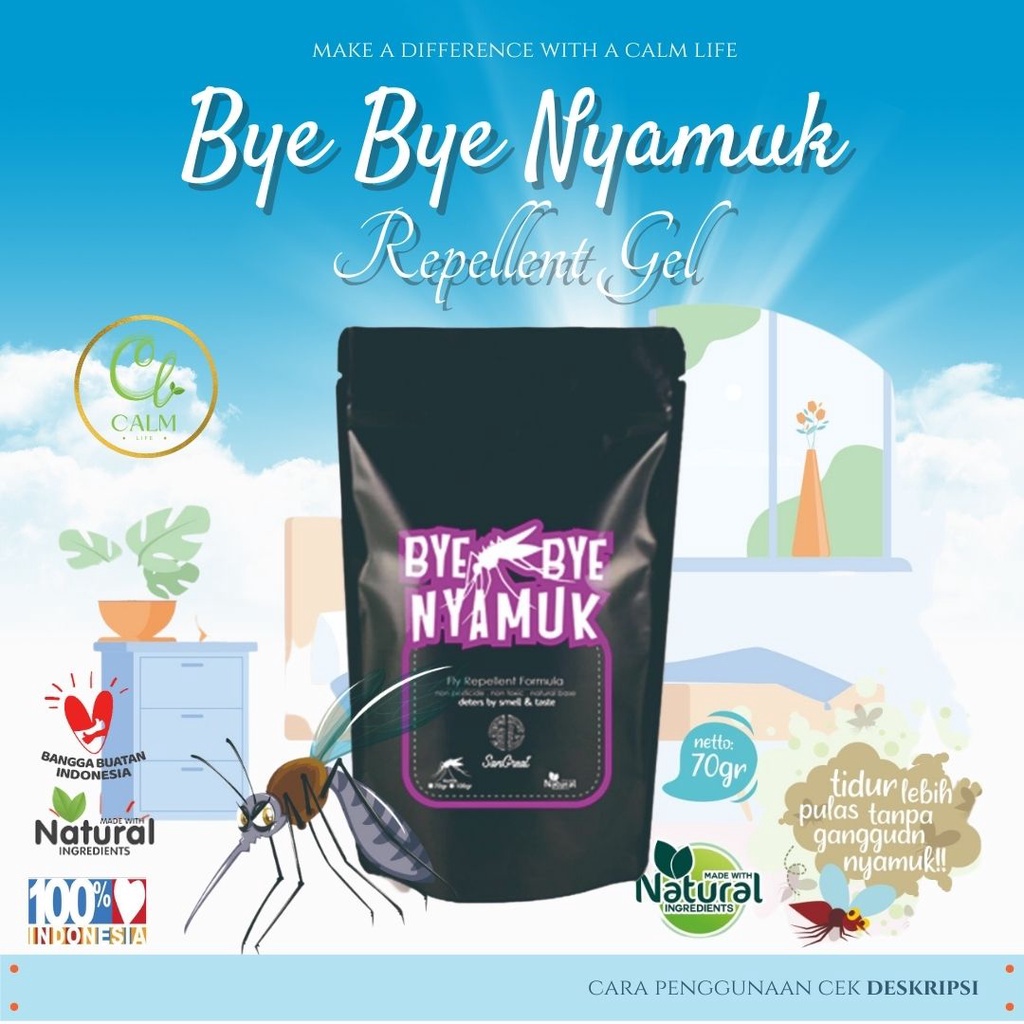 Pengusir Nyamuk Gel 70 gr siap gantung non pestisida aman dari SanGreat Bye Bye Nyamuk Anak