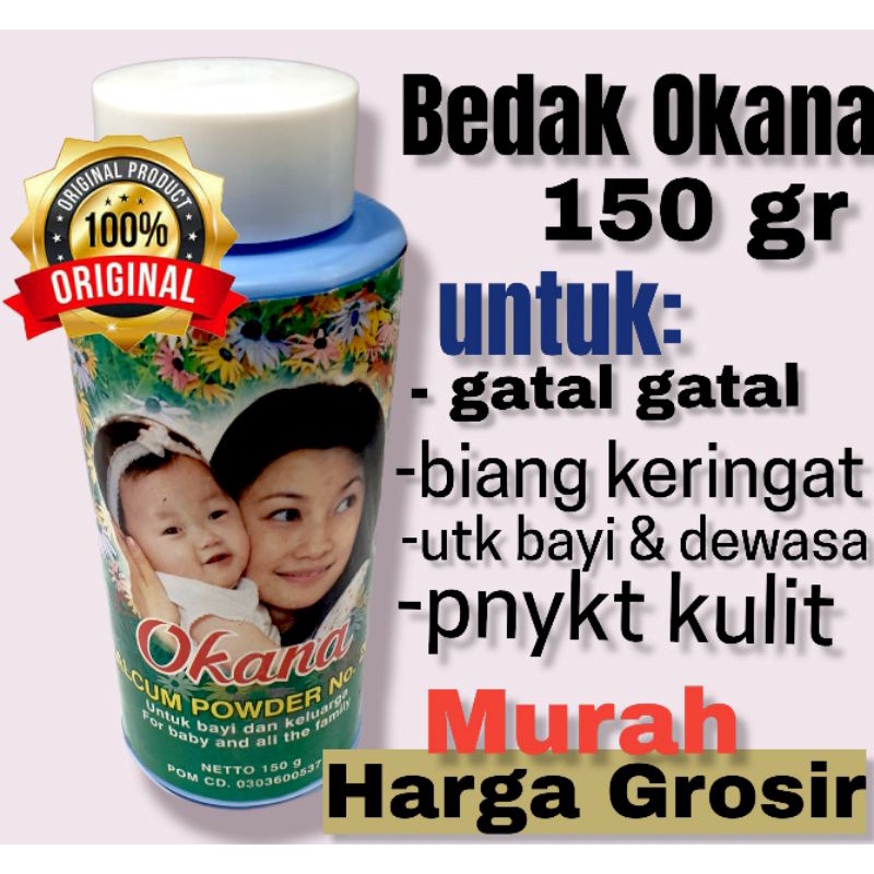 Jual Bedak bayi Okana untuk biang keringat gatal 150 gr Shopee Indonesia
