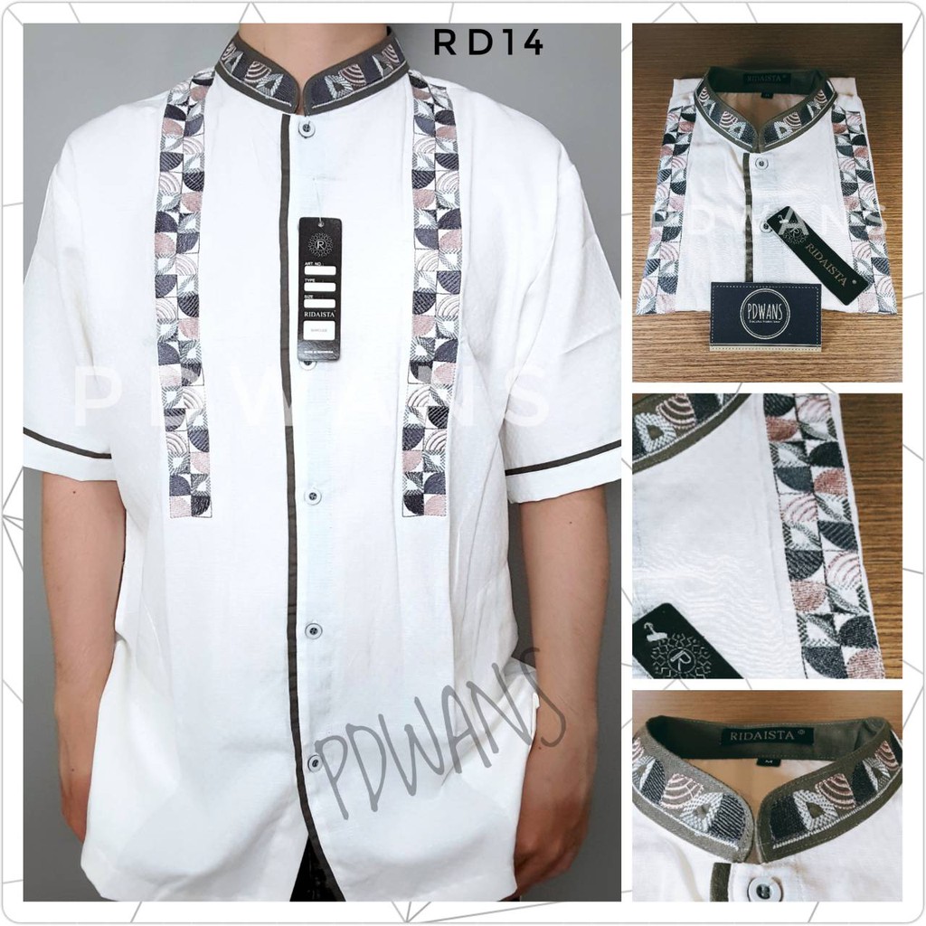 BAJU KOKO Lengan Pendek Putih PDWANS - RD14