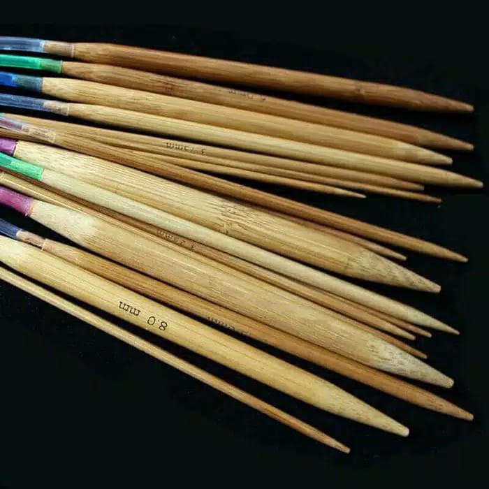 CIRCULAR - Breien (Alat Rajut) Knitting Bamboo Needles - 40, 60, 80, 100 cm ANK - SET