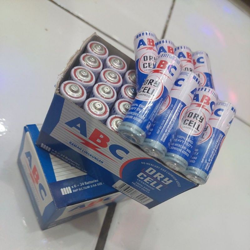 Batre Batrai ABC AA Biru Batre A2 Dry Cell Batre Jam