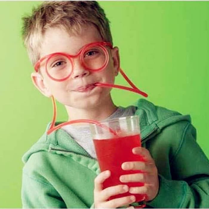 

KKS1938 Funny Creative Children Eyes Straw Sedotan Kacamata