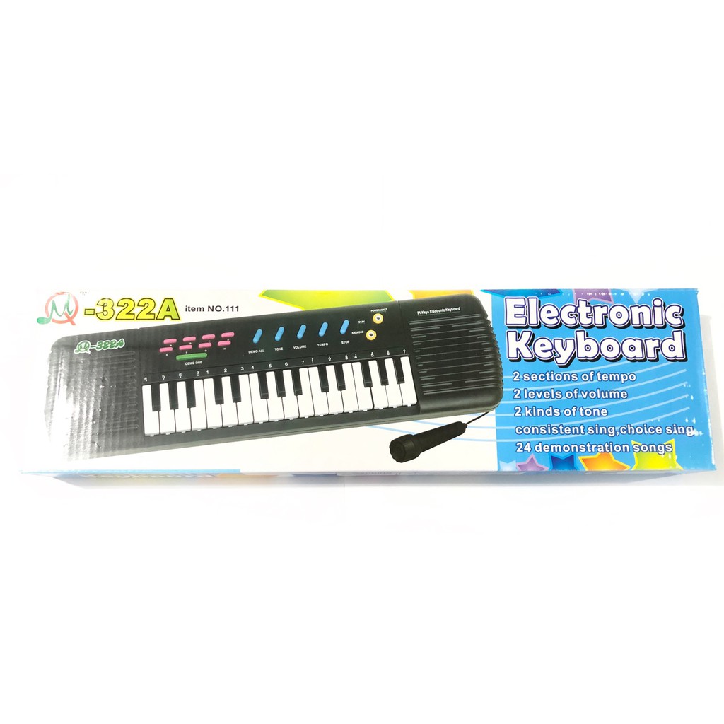 M332A Keyboard Electric Piano Mainan Piano Anak + Mic Karaoke