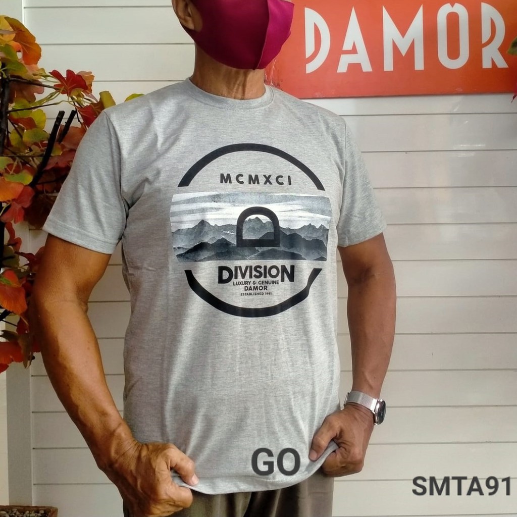 gos  L-1 DAMOR (CRESSIDA) Slimfit Misty Kaos Oblong Baju T-Shirt Kaos Distro Dakwah Kaos Pria