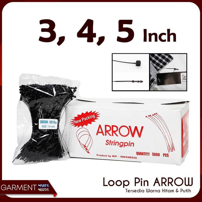 

Ready Stock] Loop Pin / String Pin Isi 5000Pcs Ukuran 5 Inch - Hitam