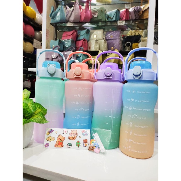 Botol Viral Import 2,1 Liter + Stiker 2D + Stiker 3D