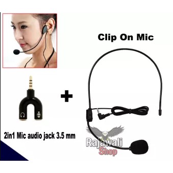 Mic Clip On BANDO Kepala - Microphone Youtuber Gamer Vlog Audio Microphone