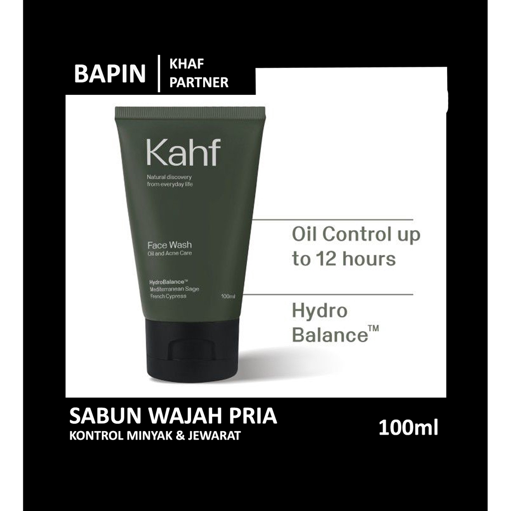 Sabun Muka Facial Wash Khusus Pria Cowok Anti Jerawat KAHF Oil Control and Acne Care Face Wash 100ml