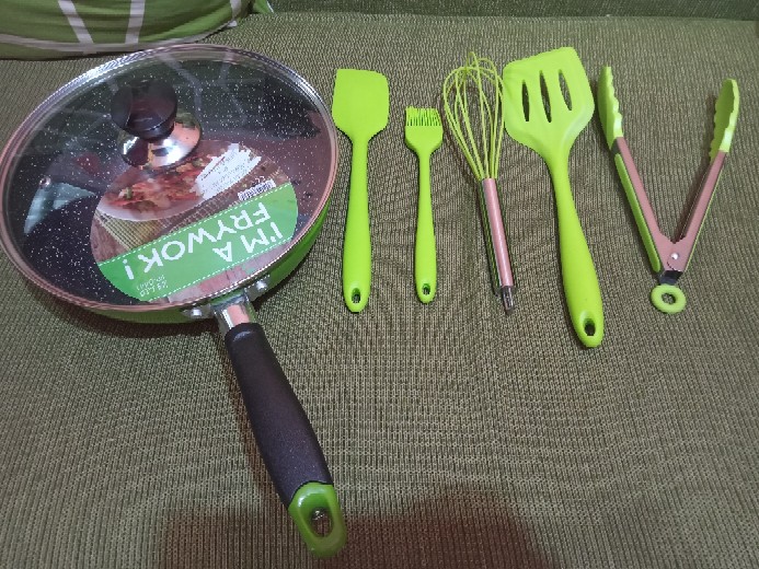 Cyprus Fry Wok Hijau 24cm 24 Cm Marble Aluminium Color Colour Series Wajan Penggorengan Anti Lengket