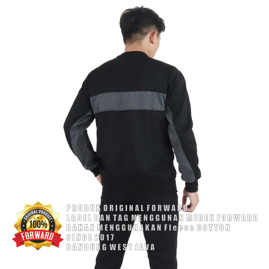 Jaket pria sweater hoodie creawneck forward system