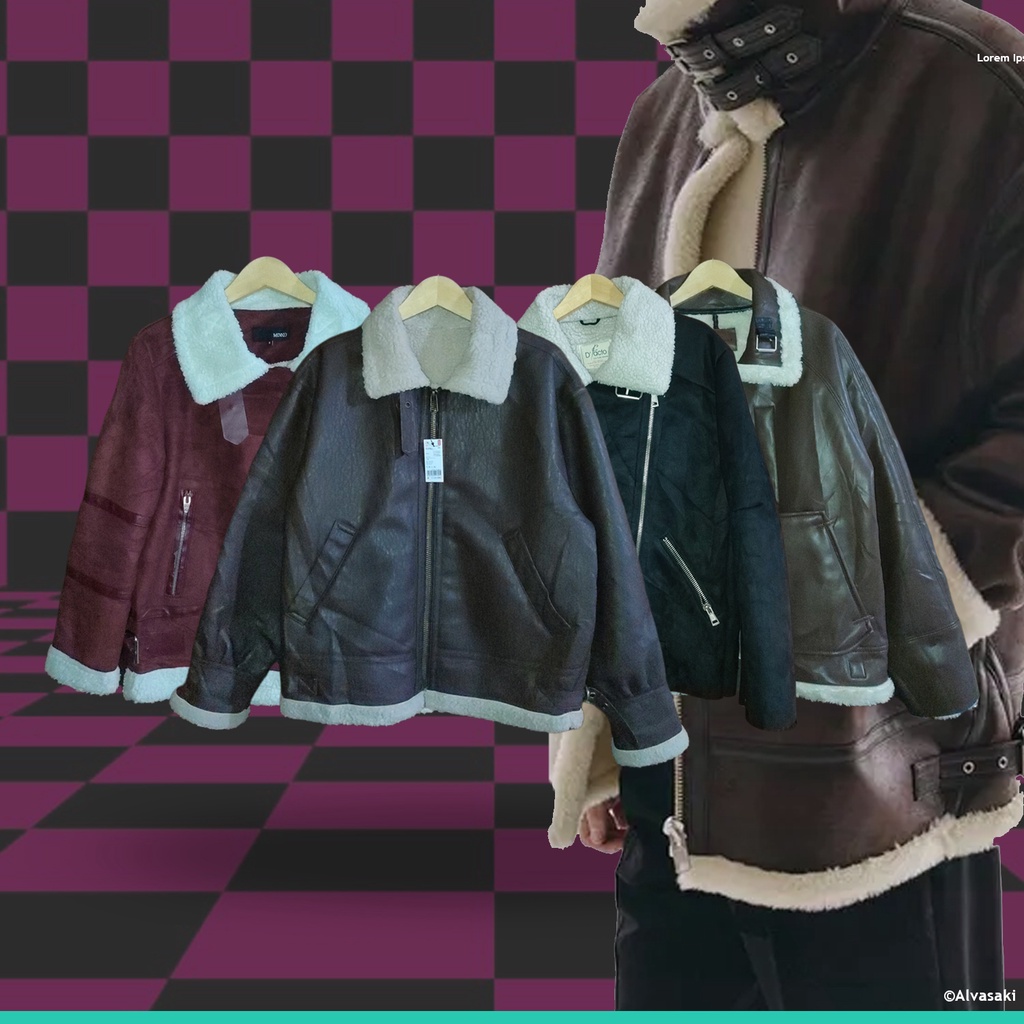 Jaket Kulit Suede Pria Tebal BRANDED PREMIUM